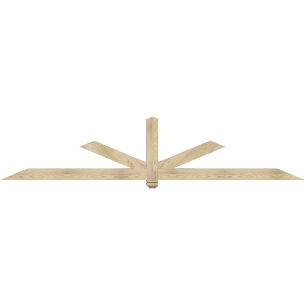 Ekena Millwork Kennewick Rough Sawn Timber Gable Bracket, Douglas Fir, 108"W x 22"H x 4"D x 4"F, 5/12 Pitch GBW108X22X0404KEN00RDF - main